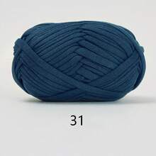 1 pièce 100g Fil de t-shirt, 30m/pièce Fil élastique de tissu pour crochet et tricot DIY, fil épais pour bretelles, pour projets de couverture, tapis et décoration maison faits main au crochet