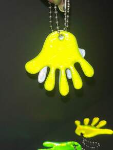 20 piezas Conjunto de colgantes reflectantes con aplauso, decoración para mochila, equipaje, bicicleta, accesorio de llavero reflectante de doble cara, pequeño regalo para vacaciones