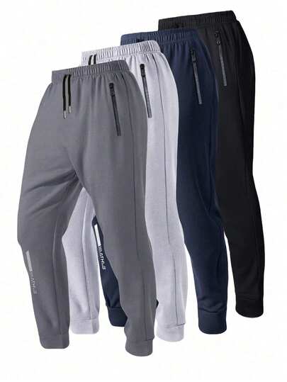 Pantalones casuales para hombres para primavera, verano, otoño e invierno, con bolsillos y cremalleras, apropiados para salidas diarias, deportes, correr, senderismo, viajes y uso casual