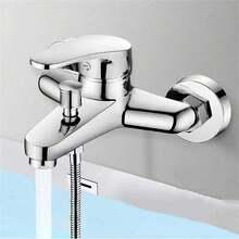3-Way Bathroom Shower Faucet Set With Hot & Cold Mixer Valve And Shower Head