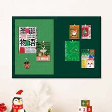 Tablă decorativă de Crăciun multicoloră, potrivită pentru decorul biroului și al casei, autocolant de perete, instalare ușoară fără găurire, tablă de afișaj, tablă memo, perete foto, perete de planificare, benzi autoadezive pentru panouri din fetru, pereți, decor pentru camera de la școală, papetărie, decor pentru petreceri, decorațiuni de Crăciun și de Anul Nou, cadouri de Anul Nou, cadouri creative de Anul Nou pentru prieteni, colegi de clasă, vârstnici, profesori