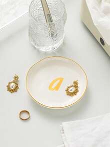 صينية مجوهرات بحواف حرفية، صينية عرض خاصة بالخواتم والعقود، صينية تخزين المجوهرات والصابون للحمام، أسماء مكتوبة للهدايا في أعياد الميلاد وعيد الحب والكريسماس، مصنوعة من السيراميك، وموثوقة