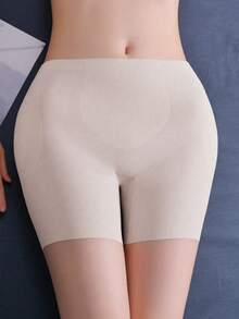 女士无缝海绵臀部和大腿塑形短裤，冰丝收腹裤，带可拆卸海绵垫