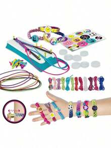 Girls Play House Toys Friendship Bracelet Making Kit,Arts And Crafts Toys For 8 9 10 11 12 Year Olds,Bracelet Strings And Bonus Activities,DIY Christmas And Birthday Gifts For Teen Girls - Multicolor - View 3