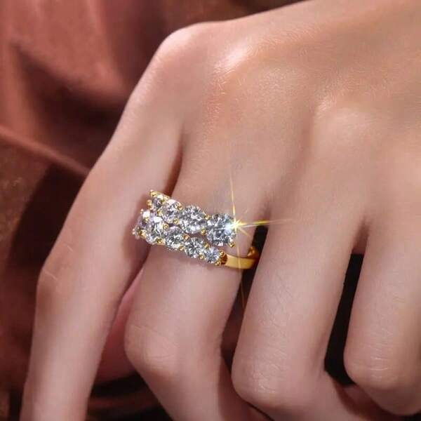 Eleganter französischer Stil offener runder Ring für Frauen, neue koreanische Mode