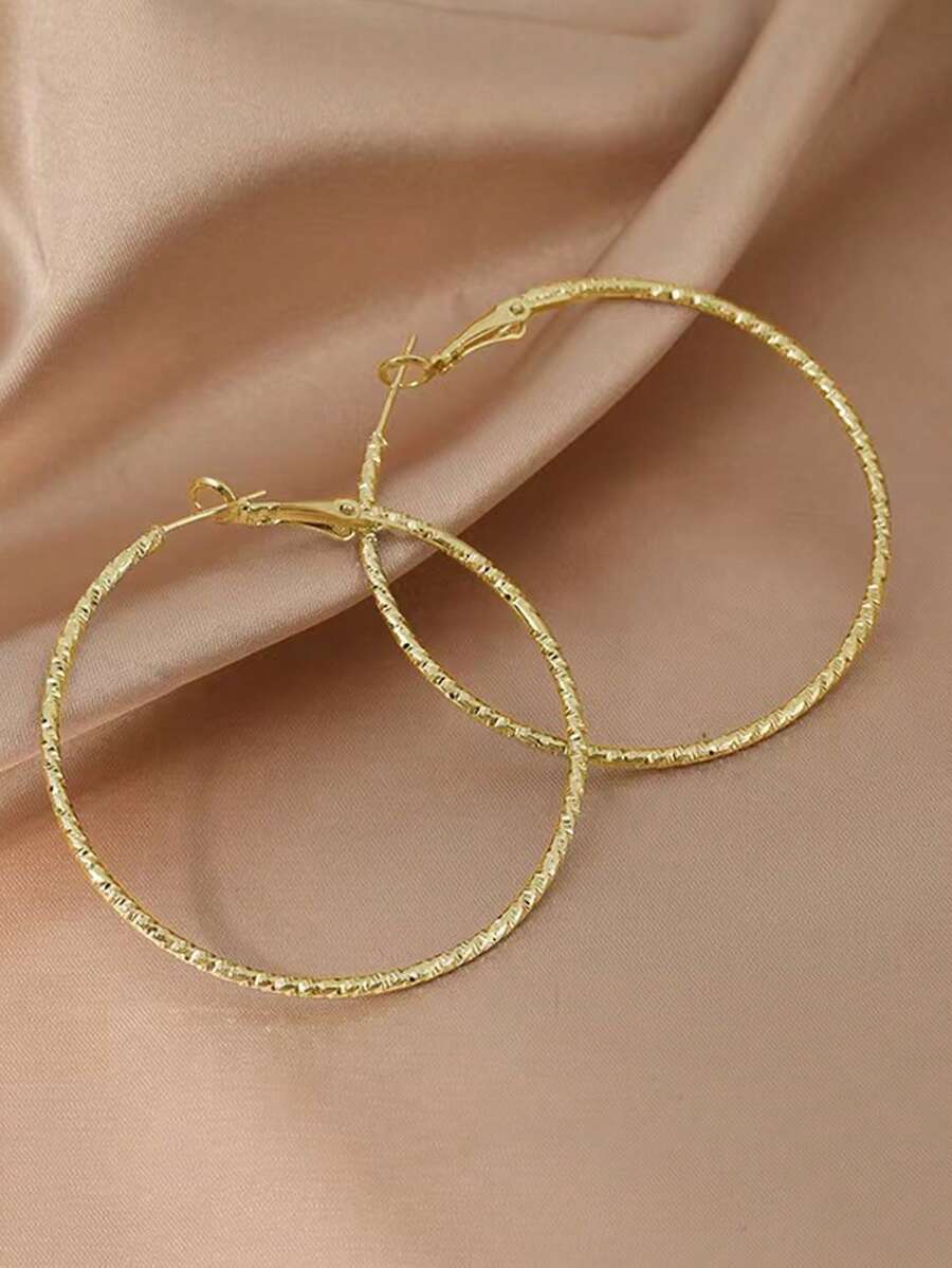 Un par de pendientes de seda delicados de color blanco K con diseño "cielo estrellado" redondo, pendientes grandes de moda para mujer, múltiples estilos disponibles. - rey blanco - Ver 1