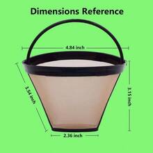 Reusable #4 Cone Coffee Filters Basket Coffee Makers2 Reusable Filters - 最初的 - 查看 4