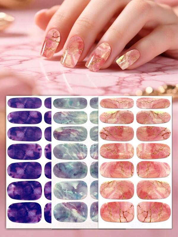 3pcs Nail Stickers & 1pc Nail File, Anime Girl Nail Art Stickers Full Nail Wraps, Self-Adhesive Nail Decals, DIY Nail Art Decorations For Women And Girls