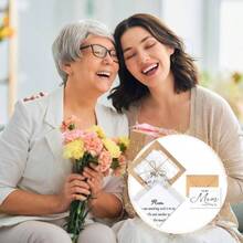 2 Pcs Wedding Handkerchiefs 12.6 Inch Embroidered Happy Tears Handkerchief Mother Of Bride Gifts Father Of Bride Gifts With Wedding Day Card - ban đầu - Xem 5