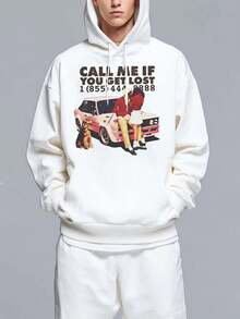Men Zip-Up Hoodies - White - View 1