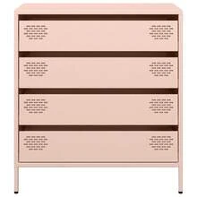 vidaXL Credenza rosa 68x39x73,5 cm in acciaio laminato a freddo