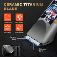 Hatteker Scttomon Ball Shaver For Men, 3-In-1 Multifunction Body Hair Trimmer & Pubic Shaver With Titanium Blades (No Nicks!), IPX7 Waterproof Electric Razor, LED Display, Wet/Dry - Grey - View 4