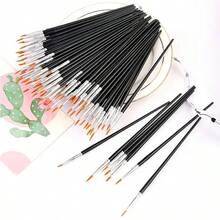 70pcs Professional Artist Paintbrush Set - Black Nylon Bristles, With Flat Heads And Pointed Heads, Suitable For Acrylic, Oil, Watercolor, Portrait And Rock Painting. Multi-Surface Art Tools, Suitable For Canvas, Body Art And Handicrafts - For Professional Artistic Use
