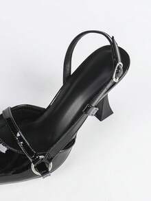 Women's Black Elegant Sexy Minimalist Pointed Toe High Heels, Comfortable Casual Wear, Suitable For Work, Party, Versatile - Black - View 7