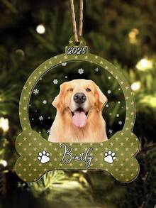 Personalized Pet Photo Ornament Custom Name 2025 Christmas Tree Hanging Decoration Holiday Home Decor Keepsake Gift For Dog Cat Lovers Friends Family Personalized Ornament Trending Holiday Gift Winter Pet Memorial Decoration Stocking Stuffer Festive Souvenir,Personalized Pet Photo Ornament 2025 Christmas,Custom Name Dog Cat Holiday Decoration,Personalized Pet - Multicolor - View 13