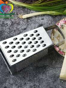 1pc 4-In-1 Stainless Steel Vegetable Grater, Multi-Function Slicer, Shredder, 9-Inch 4-In-1 Stainless Steel Grater, Cheese Shredder, Vegetable Slicer For Potatoes, Carrots, Cheese, Cucumbers - Easy To Use, Compact Kitchen Accessory, Ideal Gift For Cooking Enthusiasts On Christmas/Halloween/Birthday, Kitchen Gadget | Modern Kitchen Utensils | Kitchenware - Multicolor - View 9