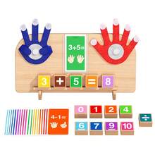 The Latest Wooden Arithmetic Learning Board For Children Over 3 Years Old - Teaching Toys With Number Blocks And Math Operation Cards, Interactive Addition And Subtraction Cognitive Tools, Early Use. - Red and Blue (1pcs) - View 11