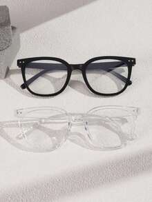 两副女士亚克力波西米亚撞色休闲方框轻便眼镜，适合日常阅读和通勤。 - 彩色 - 查看 15