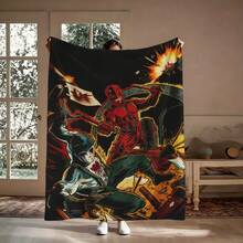 [Meme-Worthy & Action-Packed] Deadpool Style Flannel Throw Blanket - Soft Cozy Blanket For Movie Nights, Gamers & Dorm Room - The Perfect Gift For Him, Boyfriends,  Fans & Your Squad, Cozy Soft Flannel Blanket & Suitable For Birthday Anniversaries, Valentine's Day, Thanksgiving, Christmas, Halloween, Wedding, New Year Gifts Provide Personalized Ideal Gifts For Her, Him, Family Members, Boyfriends, Girlfriends, Fathers, Family Members, Mothers, Lovers, Daughters, Sons, Grandfathers, Grandmothers, Friends, Classmates And Pets. Sofa, Bed, Car, Bedroom, Living Room, Office, Outdoor Camping, Beach, Wall Decoration, Bedroom Decor,  Halloween Blanket, Fall Decor, Fall Decorations For Home, Christmas Party Theme Blanket, Christmas Decor, Office Decoration - Nhiều màu - Xem 1