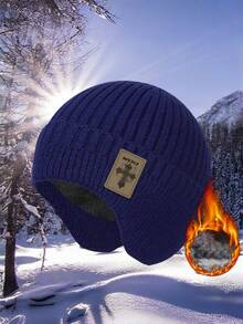 Thickened Knitted Beanie Hat With Thermal Lined , Fashion Winter Ear Warmer,Summer,Beach,Holiday - US Ink - View 10