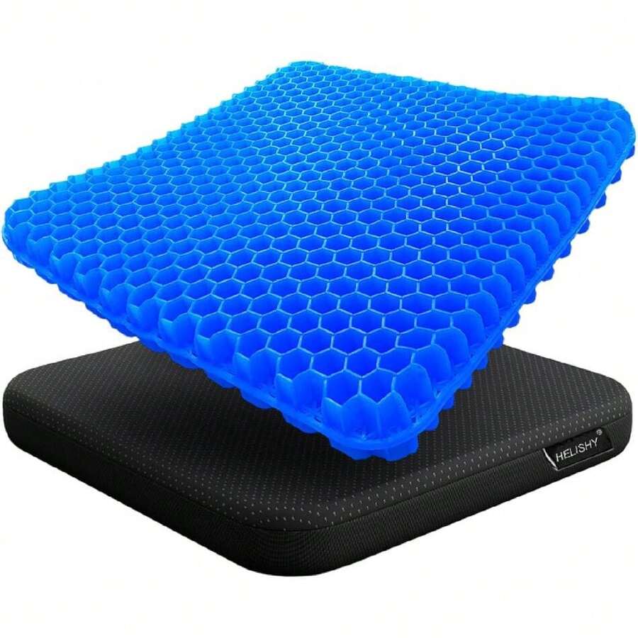 Gel Seat Cushion - Non-Slip Egg Seat Cushion Chair Pads - Office Chair Car Seat Cushion For Sciatica & Back Pain Relief - Coccyx Cushion For Home, Wheelchair, Computer, Desk Chair, Truck,24830256 - Màu xanh hải quân - Xem 1