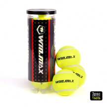 WIN.MAX 3pcs/Set High Elastic Rubber Tennis Balls, Professional Competition & Training Use, Suitable For Beginners & Teenagers, Applicable For Training, Match, Massage And Ball Machines, Tennis Court Specific - Yellow - View 10