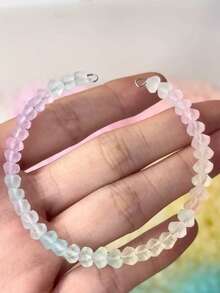 Aproximadamente 80 piezas de nuevas cuentas de cristal facetado de Austria con forma especial, cuentas espaciadoras sueltas para hacer joyas DIY - Cuentas en forma de corazón - Ver 3