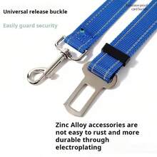 Cuerda de tracción reflectante de nailon para perros pequeños y medianos, con hebilla de ajustable para el automóvil