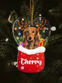 Personalized Pet Photo Ornament Custom Name 2025 Christmas Tree Hanging Decoration Holiday Home Decor Keepsake Gift For Dog Cat Lovers Friends Family Personalized Ornament Trending Holiday Gift Winter Pet Memorial Decoration Stocking Stuffer Festive Souvenir,Personalized Pet Photo Ornament 2025 Christmas,Custom Name Dog Cat Holiday Decoration,Personalized Pet - Multicolor - View 14