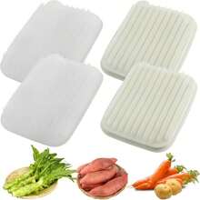 Vegetable Brush,4pcs Potato Scrubber Brush, Vegetable Brush Scrubber For Food, Soft Bristle Brush For Potato_Carrots_Lotus Root - trắng - Xem 1