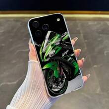 Custodia per telefono Kawasaki H2R Motorcycle, compatibile con 17, 16, 15, 14, 13, 12, 11 Pro, Max, Plus, X, XS, XR, SE4, E Mini, cover trasparente e morbida - Z4 - Visualizzare 5