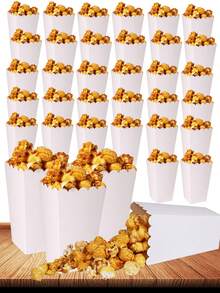 48/36PCS/24PCS/15PCS/12PCS/1PC/White Popcorn Boxes, 2 X 4.5 X 3 Inch Mini Popcorn Boxes For Movie Night DecorationsChristmas / Halloween - Multicolor - View 17