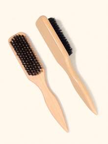 Unisex Wild Boar Bristle Beard Brush - Professional Non-Irritating Bristle Brush, Hair Brush For Styling, Straightening And Trimming Thick/Soft Hair, Quickly Cleaning Faded And Blades - Flip And Straighten Tool, Learning Supplies, Gift For Boyfriend, Girlfriend, Christmas, Birthday