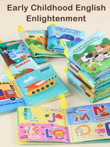 婴儿布书撕不烂，早教益智布书，认知启蒙有声纸立体布书，可啃咬 - 彩色 - 查看 5