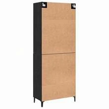 vidaXL Hochboard 2 Pcs Schwarz Eichen-Optik 69,5 X 34 X 180 Cm - Black - View 9