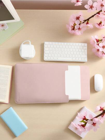 Solid Color Laptop Sleeve Bag Compatible With Apple, Matebook 14", Air 13.3", Xiaoxin Pro 13", 15.6" Laptop, Women's Protective Case, 16" Laptop, Compatible With IPad