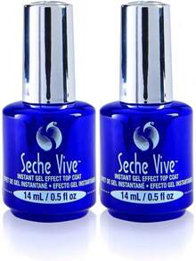 Seche Vive Gel Effect Top Coat Esmalte de uñas para manicura y pedicura, 14,2 g en caja, 2 unidades - 1 - Ver 9