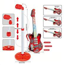 Fashionable Children's Microphone Set, Includes Stand, Karaoke Accompaniment, Musical Instrument, Educational Toy, Electronic Music Equipment, Suitable For Boys And Girls, Birthday Gift, Multifunctional Party Gift Set - Multicolor - View 9