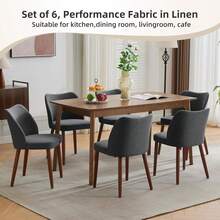Dark Gray Linen-6pcs