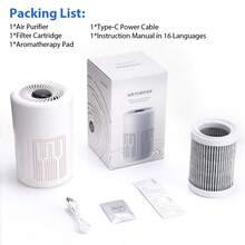 Hailicare 蓝光负离子空气净化器，全屋除臭除污染物，高效微粒空气过滤器，安静居家，适合家庭的设计礼物