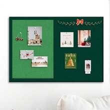 Tablă decorativă de Crăciun multicoloră, potrivită pentru decorul biroului și al casei, autocolant de perete, instalare ușoară fără găurire, tablă de afișaj, tablă memo, perete foto, perete de planificare, benzi autoadezive pentru panouri din fetru, pereți, decor pentru camera de la școală, papetărie, decor pentru petreceri, decorațiuni de Crăciun și de Anul Nou, cadouri de Anul Nou, cadouri creative de Anul Nou pentru prieteni, colegi de clasă, vârstnici, profesori