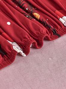 1 件圣诞涤纶沙发套，客厅弹力沙发套，防宠物可拆卸沙发保护套，家居装饰