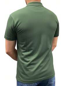 Men's Polo Shirt Casual Basic Cotton Wholesaler Toqref - xanh quân đội - Xem 2