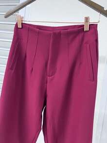 Sullyn_modas High Waist Pants - Burgundy - View 5