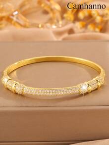 Camhanno Set de 5/1 pulsera de cobre elegante y de alta gama, con acabados pulidos y elementos de diseño diversos e inspiradores, que le harán lucir profesional y elegante, ideal para escenas de viaje diario para realzar el estilo de oficina