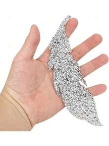 EstiloParches Adhesivos Para Planchar En Forma De La Hoja, 5 Piezas Parche Adhesivo Con Diamantes De ImitacióN Adornos Parche Para Ropa Jeans DecoracióN De ReparacióN (Oro)VersióN Mejorada - Pago - Ver 9