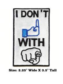 1 miếng vá thêu tay có chữ "I'm Not Playing With You" (Tôi không đùa đâu) dùng để ủi lên quần áo. - Nhiều màu - Xem 3
