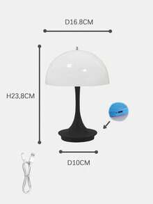 Luminária de mesa decorativa LED laranja para quarto, sala de estar, presente de aniversário, restaurante, iluminação decorativa para escritório, toque com 3 cores de mudança de luz, recarregável para acampamento ao ar livre, fácil de transportar.