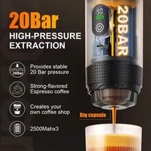 2026 Portable Coffee Machine, Self Heating Italian Espresso Machine With USB-C, LED Display Screen, Compatible With Coffee Powder And Capsules - Portable Espresso Machine Suitable For Cars, RVs, Camping, Offices - Multicolor - View 3