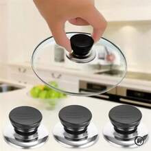 3/5pcs Universal Pot Lib Knobs Caps ,Heat-Resistant Cooking Pan Lid Covers Replacement Lifting Handle,Kitchen Cookware Handgrip Plastic Glass Pot Button, Pot Cover Head, Pot Cover Handle, Cover Bead, Cover Cap, Pot Cover Accessories